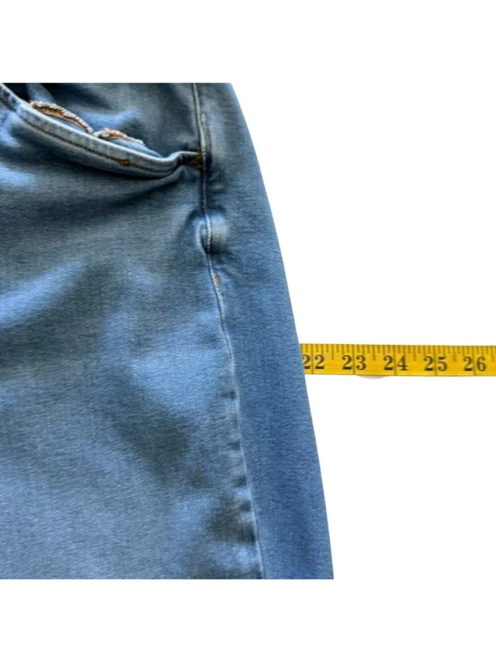 J Jill Womens Denim Jeans Size 18 Trouser Full Leg Elastic Waist High Rise 31" - Picture 11 of 14